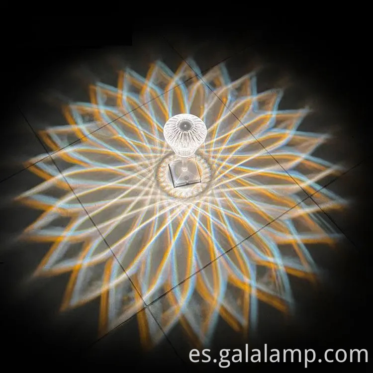 Elegante lámpara de mesa de cristal controlada táctil para casas modernas